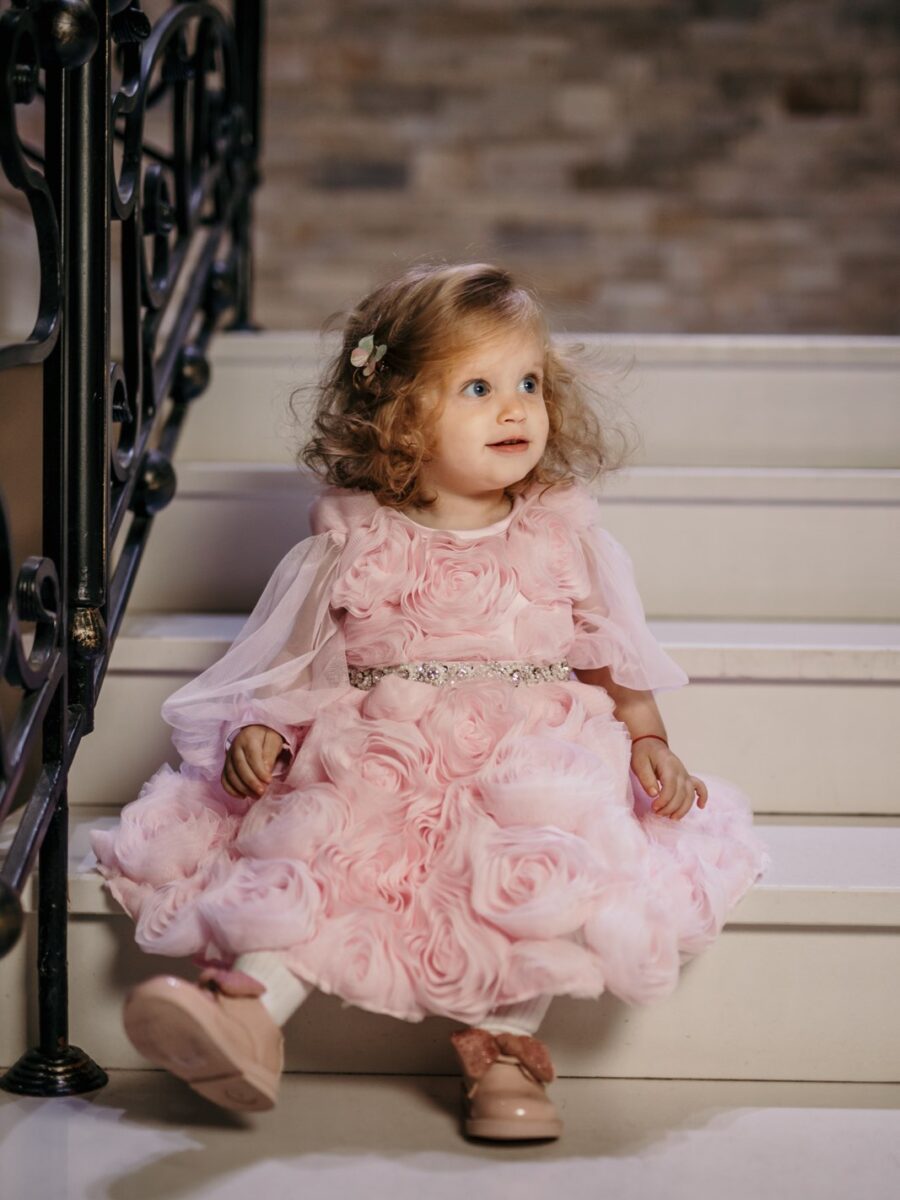 Svečana haljina za devojčice Rouz – roze haljinica za prvi rođendan Svečana haljina za devojčice Rouz – roze haljinica za prvi rođendan