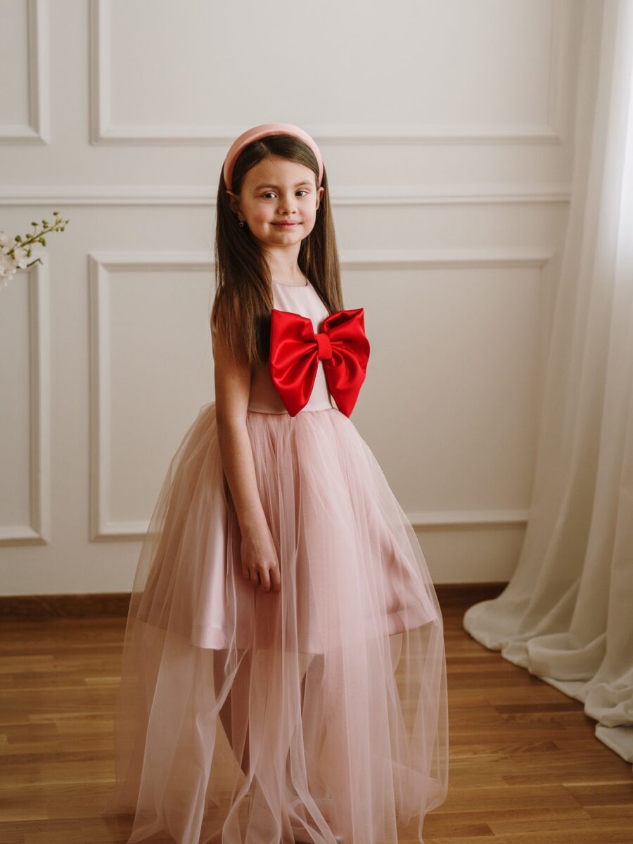 Svečana haljina za devojčice Eva – haljinica od satena i tila Svečana haljina za devojčice Eva – haljinica od satena i tila